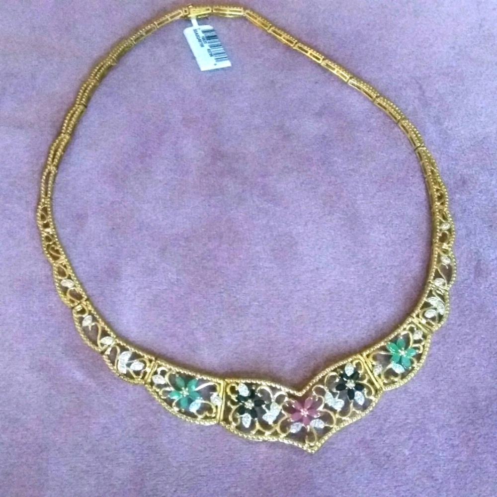 Brand new 18k gold over silver necklace